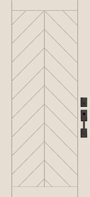 Chevron Smooth - 6’8” Fiberglass Door