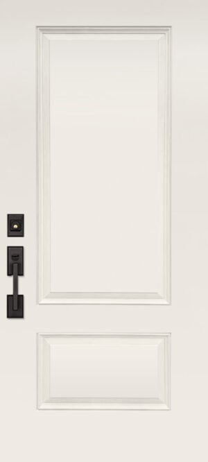 2 Panel Square Smooth - 6’8” Fiberglass Door