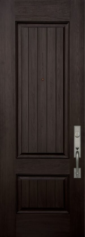 2 Panel Square V-groove - 8’0” Fiberglass Door