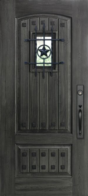 2 Panel Camber Speakeasy/Clavos - 6’8” Fiberglass Door