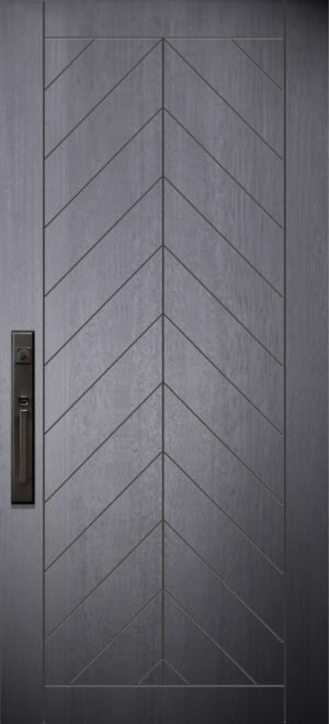 Chevron Mahogany - 6’8” Fiberglass Door