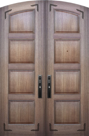 Arch Top 4 Panel Double - 8'0" Wood Door