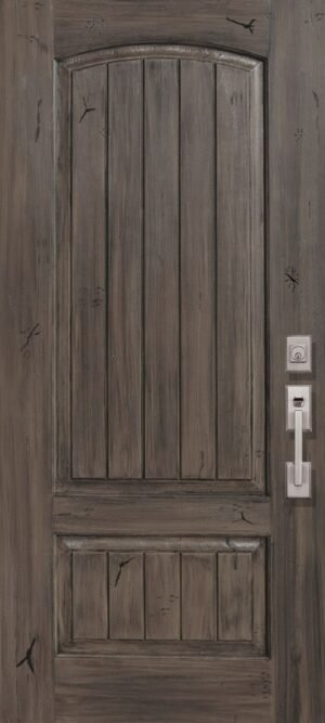 2 Panel Camber V-groove - 6’8” Fiberglass Door