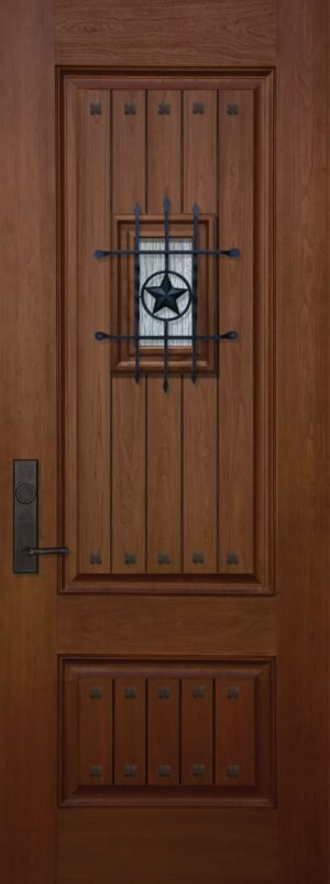 2 Panel Square Speakeasy/Clavos - 8’0” Fiberglass Door