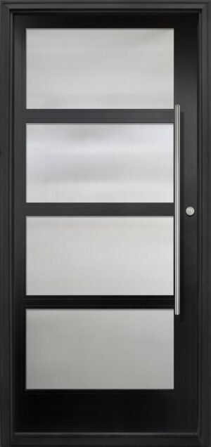 Narrow Profile 4 Block 42” Right Long Pull - 8'0” Fiberglass Door