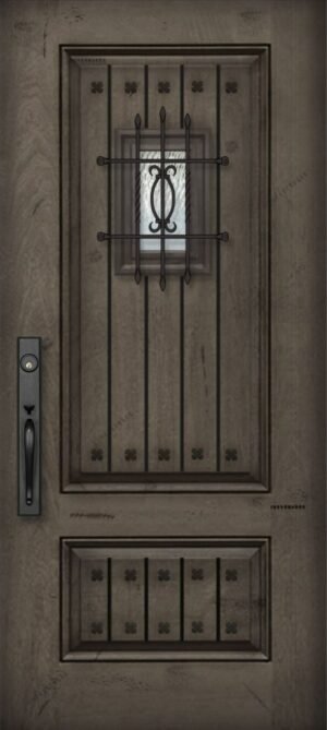 2 Panel Square Speakeasy/Clavos - 6’8” Fiberglass Door