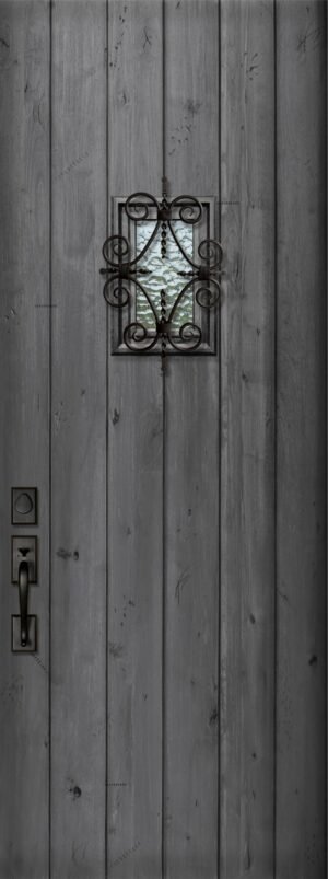 Square Top Plank with Speakeasy - 8'0" Wood Door