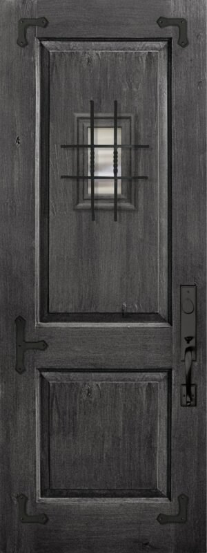 2 Panel Speakeasy with Straps - 8'0" Fiberglass Door