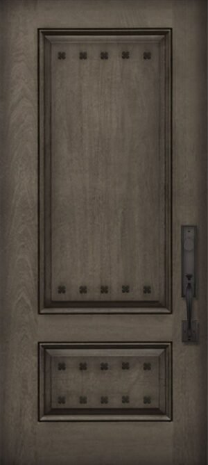 2 Panel Square with Clavos - 6’8” Fiberglass Door