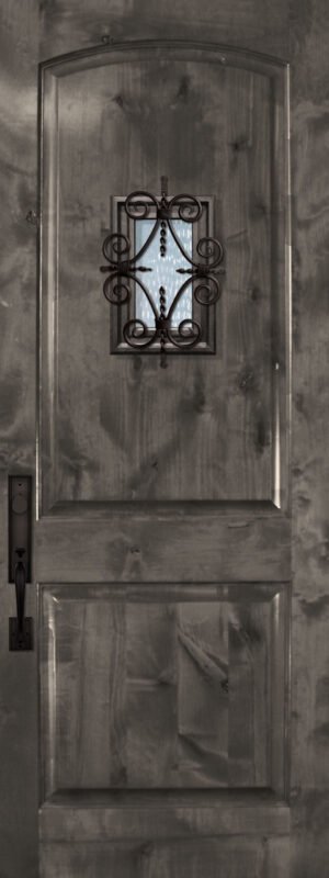 Arch 2 Panel/Speakeasy/Clavos - 8'0" Wood Door