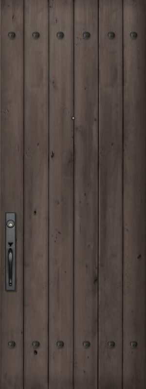 Square Top Plank with Clavos - 8'0" Wood Door