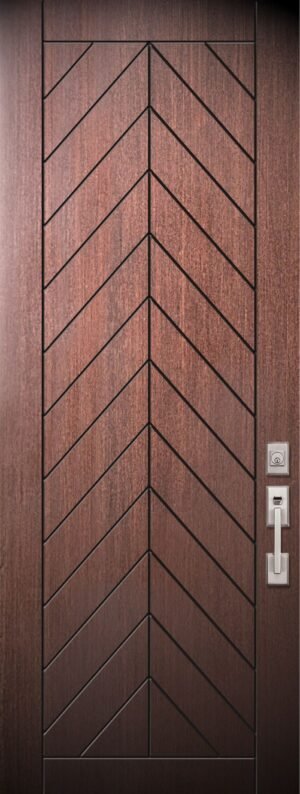 Chevron Mahogany - 8’0” Fiberglass Door