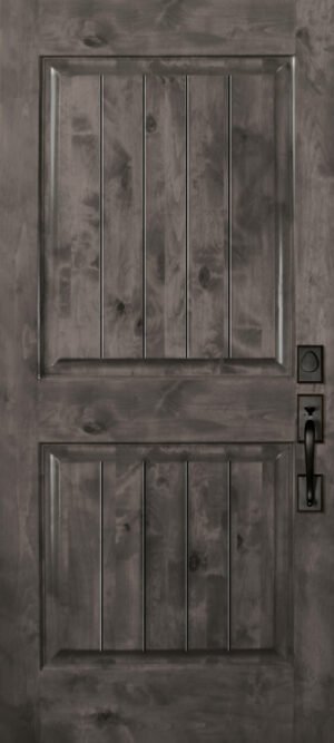 2 Panel V-Grooved - 6'8" Wood Door