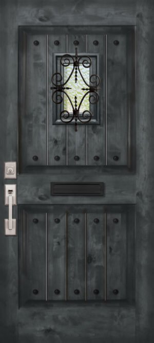 2 Panel w/Speakeasy/Clavos - 6'8" Wood Door