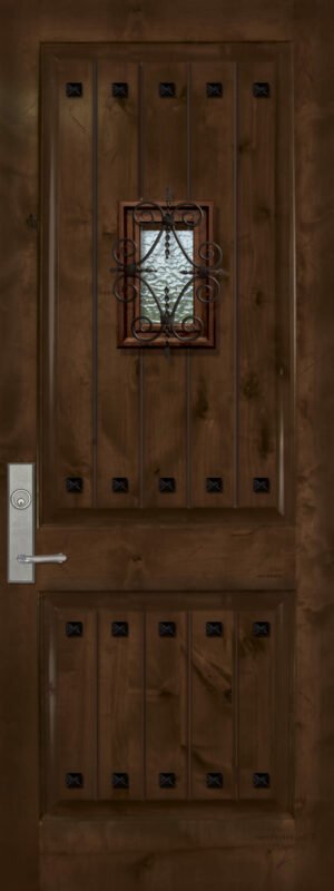 2 Panel w/Speakeasy/Clavos - 8'0" Wood Door