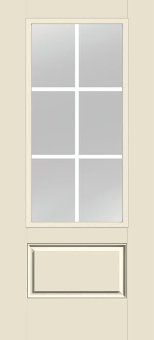 3/4 Lite 1 Panel - 6'8" Fiberglass Back Door