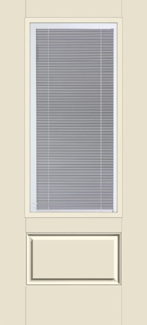 3/4 Lite 1 Panel with Blinds - 6'8" Fiberglass Back Door