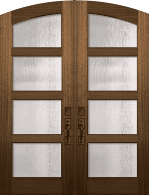 4 Lite TDL Arch Top Continental - 8'0" Wood Door