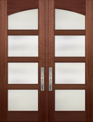 4 Lite TDL Continental Double - 8'0" Wood Door