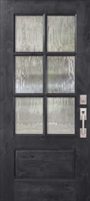 6 Lite TDL Knotty Alder - 6'8" Wood Door