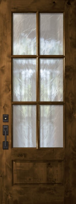 6 Lite TDL Knotty Alder - 8'0" Wood Door