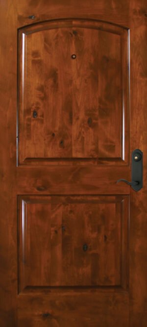 Arch 2 Panel Smooth - 6'8" Wood Door