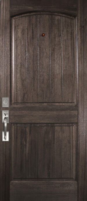 Arch 2 Panel V-Grooved - 6'8" Wood Door