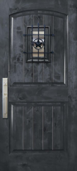 Arch 2 Panel w/Speakeasy - 6'8" Wood Door