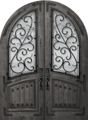 Round Top Double Bellagio - 8'0" Wood Door