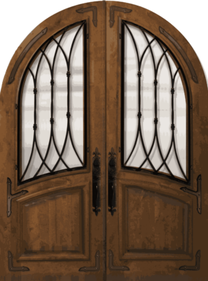 Round Top Double Warwick - 8'0" Wood Door