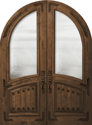 Round Top Double with Raised Moulding - 8'0" Wood Door