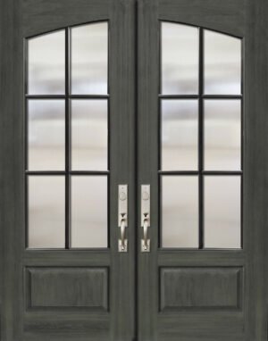 Square Top Arch Double 6 Lite SDL - 8'0" Wood Door