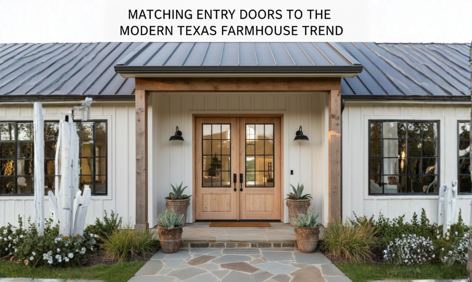 Matching Entry Doors to the Modern Texas Farmhouse Trend